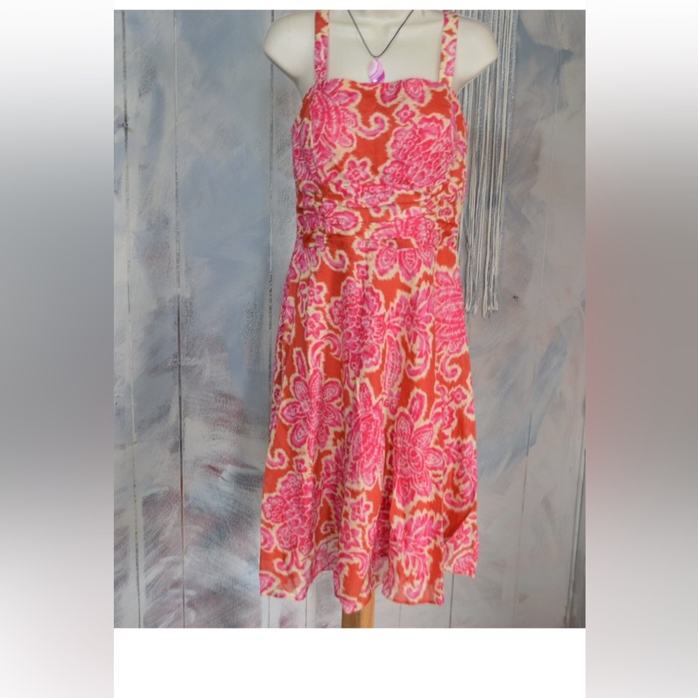 Coldwater Creek Pink and Orange Sundress- Size 10